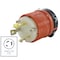 Ac Works Locking Plug, L7-30P, 30 A, 277V AC, Orange ASL730P - alternate 2